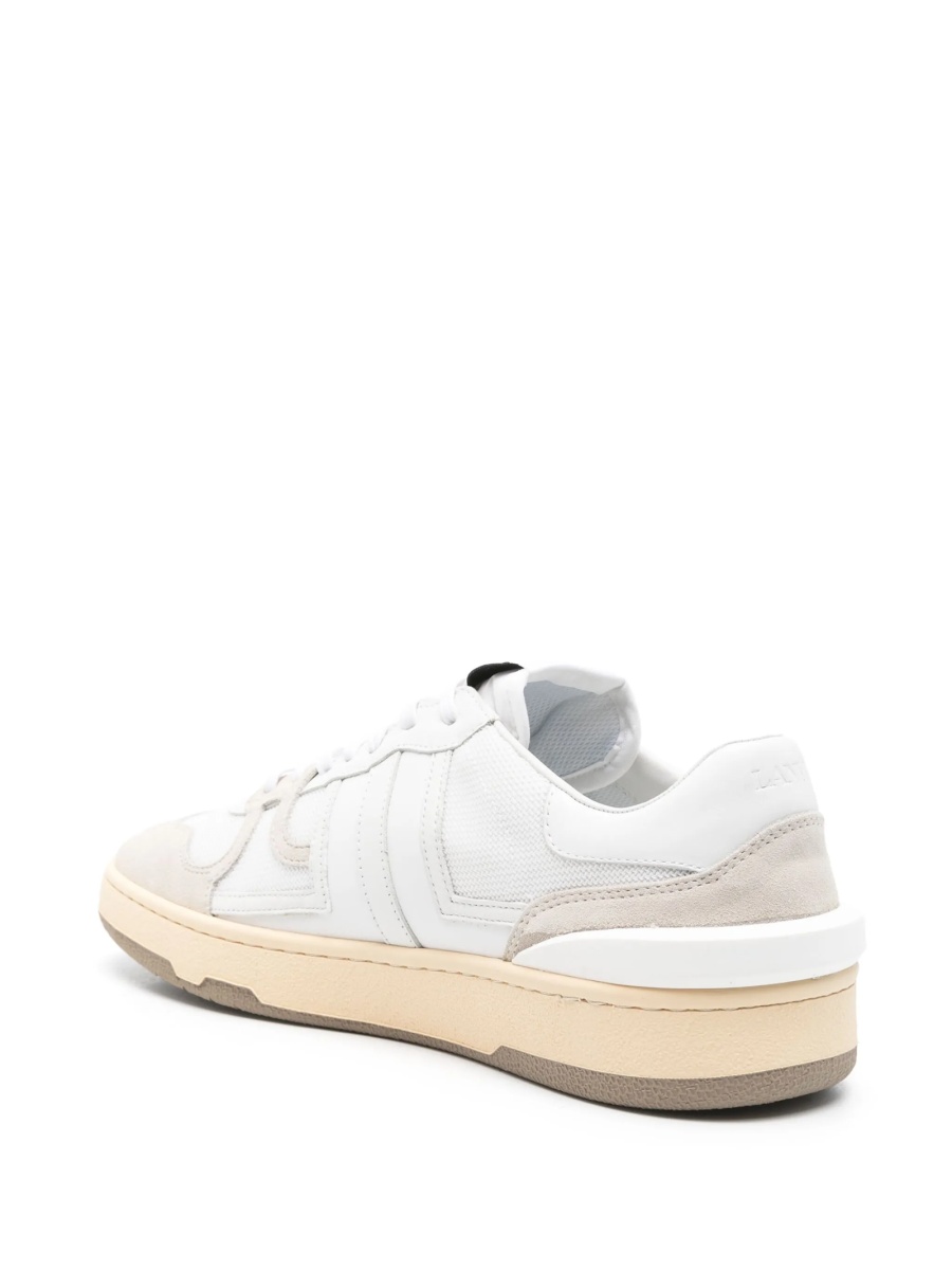 Sneakers Lanvin albi din material textil si piele - Img 3