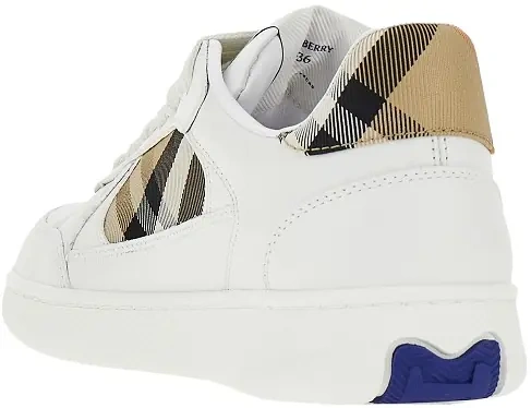Sneakers Leather and Check fabric 'Terrace' sneakers - Img 3
