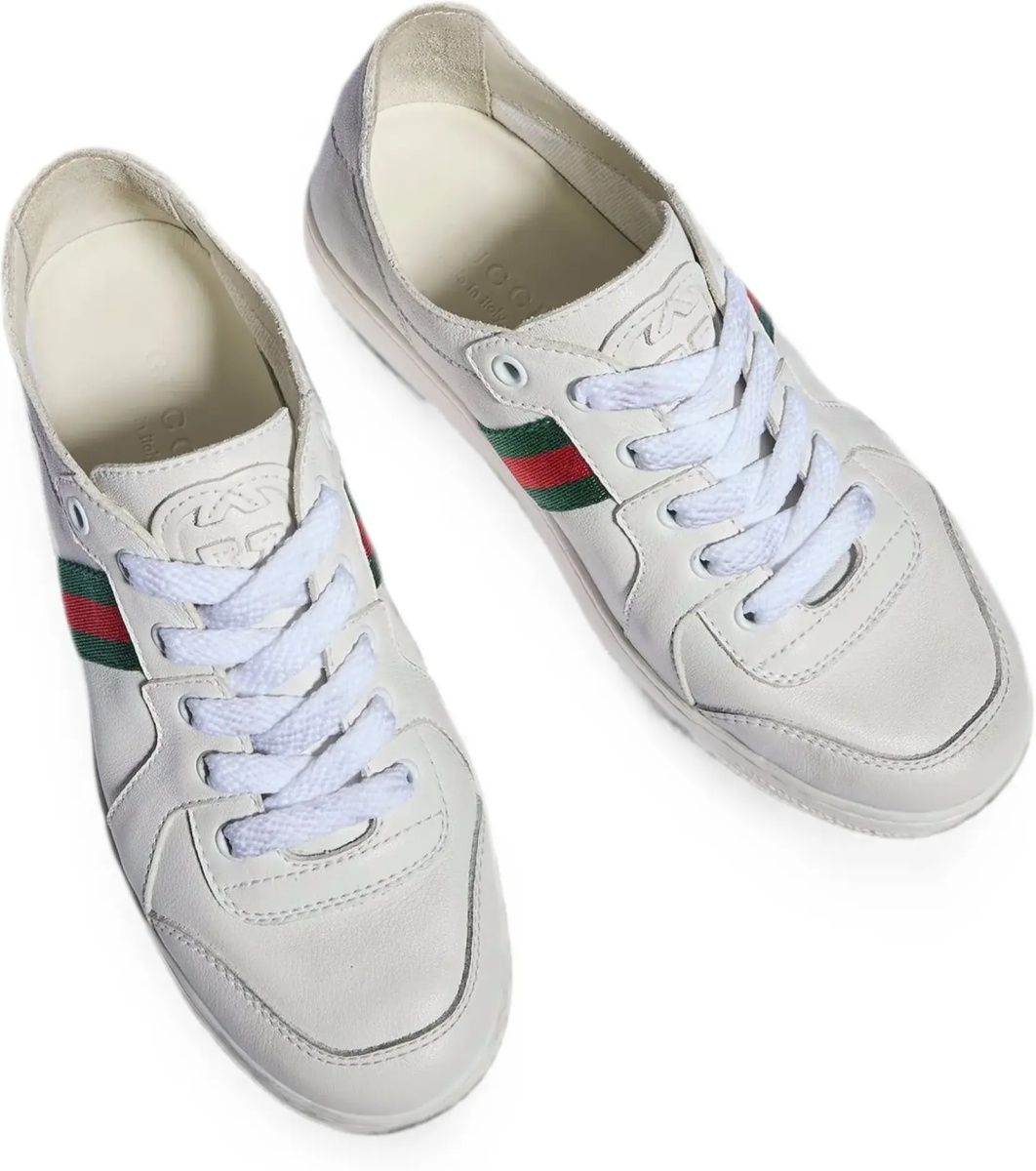 Sneakers Leather Sneakers with Web detail for Boy - Img 7