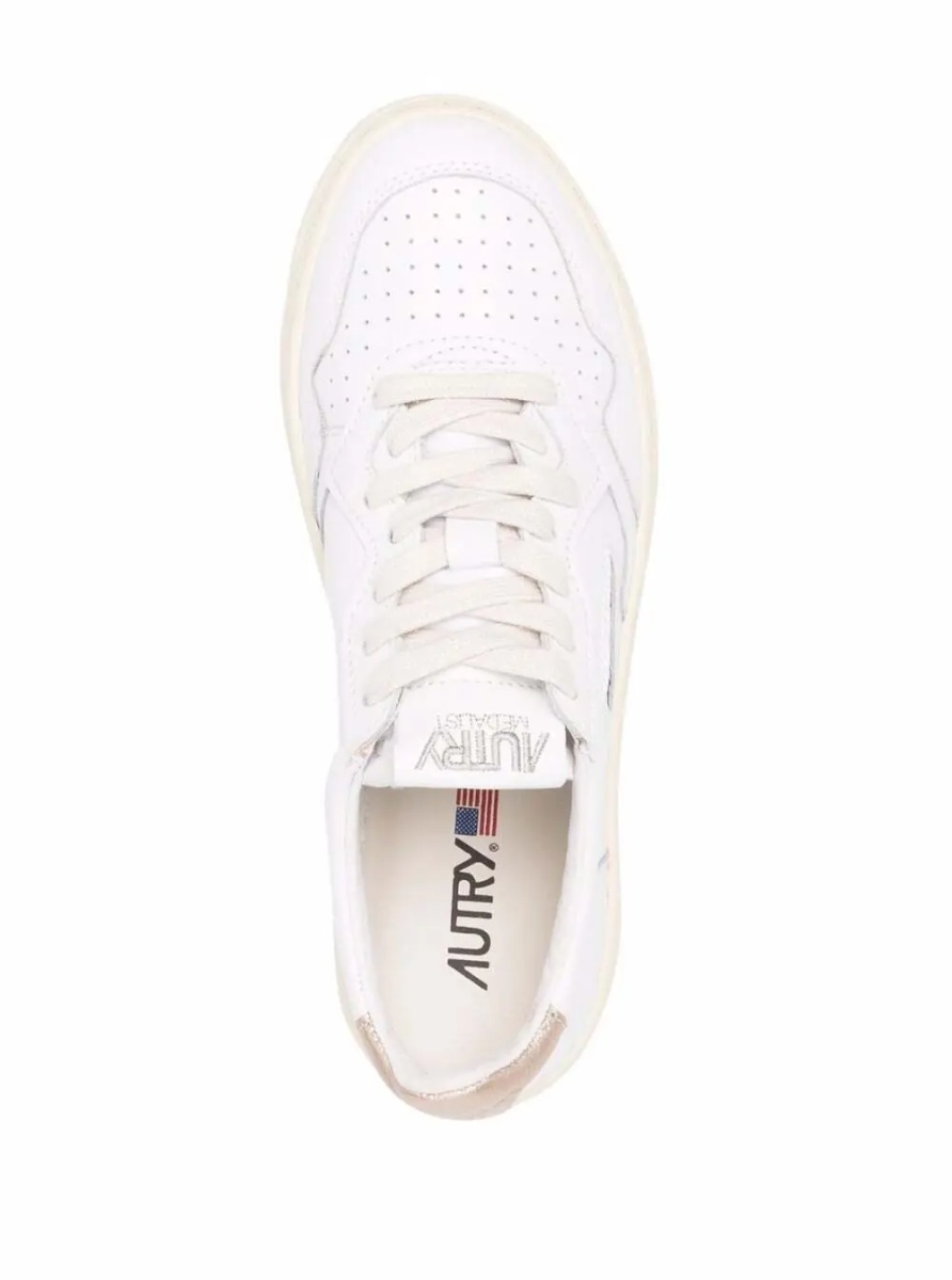 Sneakers Low Sneakers 'Medalist' with Contrast Heel in White Leather for Women - Img 4