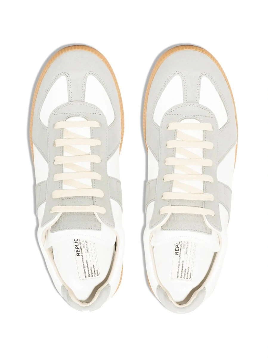 Sneakers Maison Margiela albi din piele - Img 6