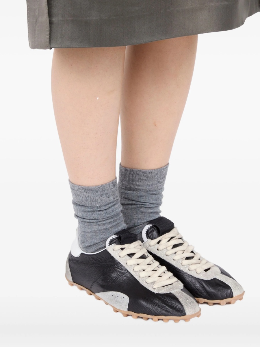 Sneakers Maison Margiela negri din piele intoarsa si piele - Img 5