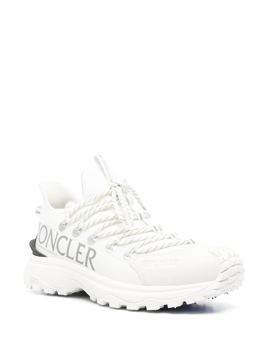 Sneakers Moncler albi din material textil si poliuretan - Img 2