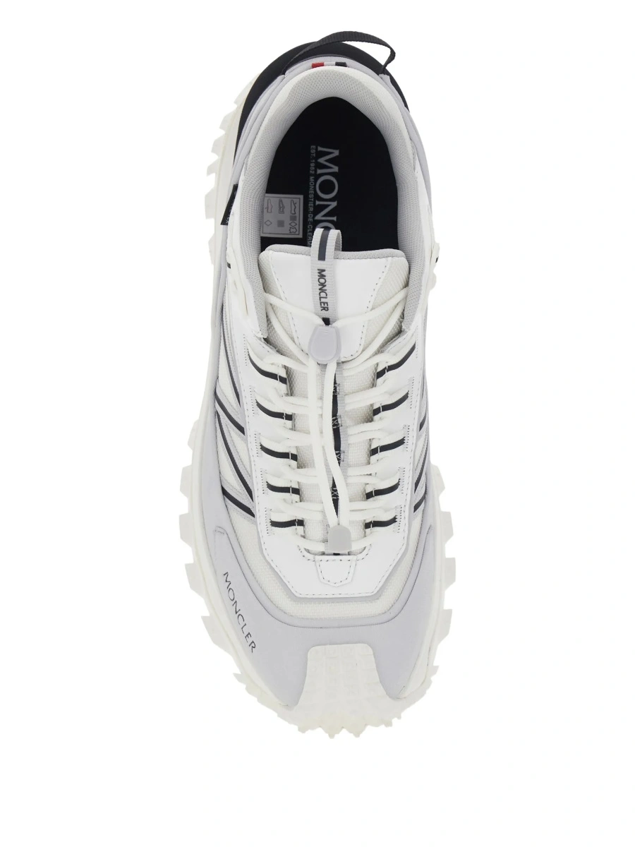 Sneakers Moncler albi din piele - Img 3