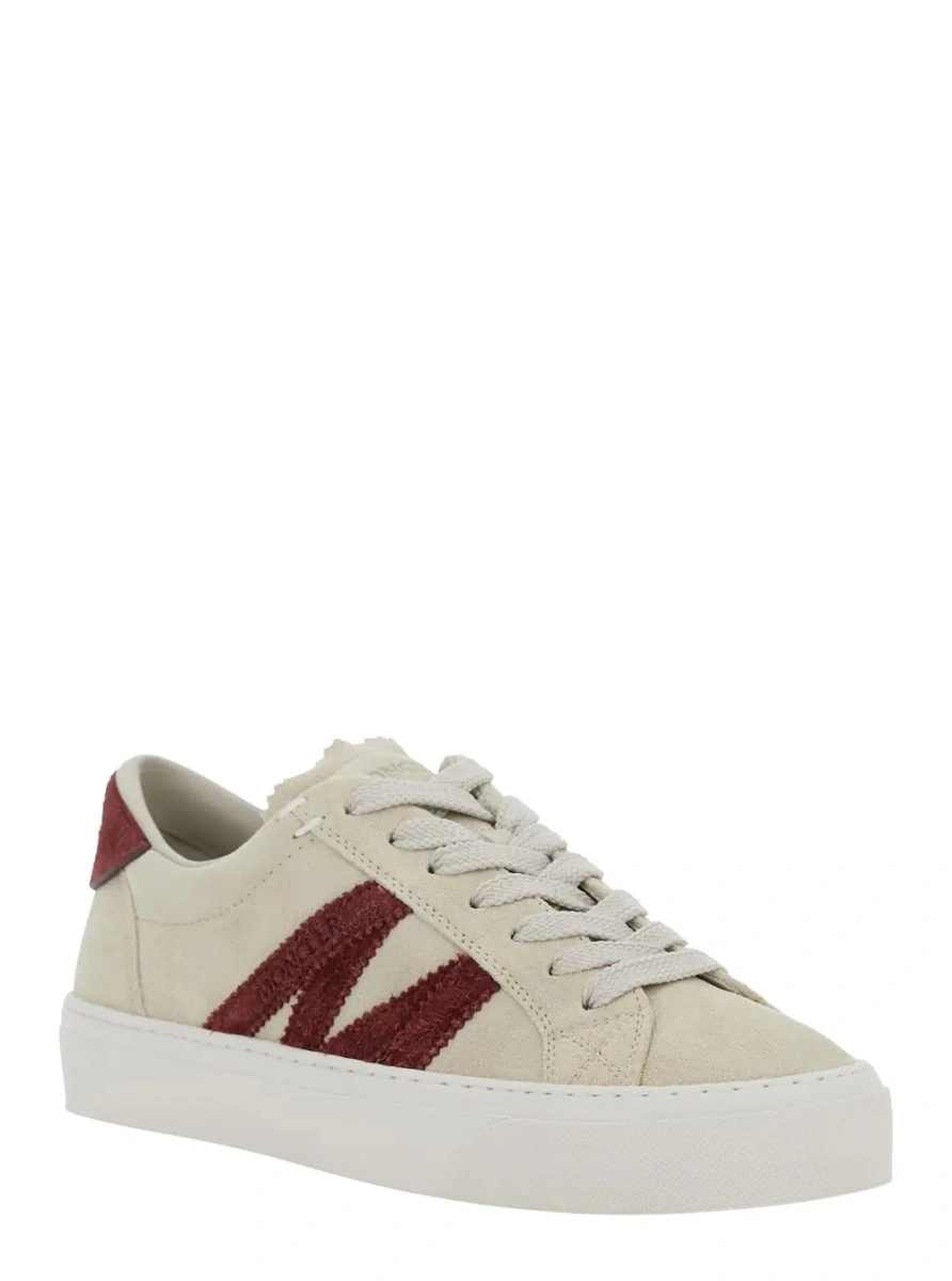 Sneakers Moncler albi din piele - Img 2