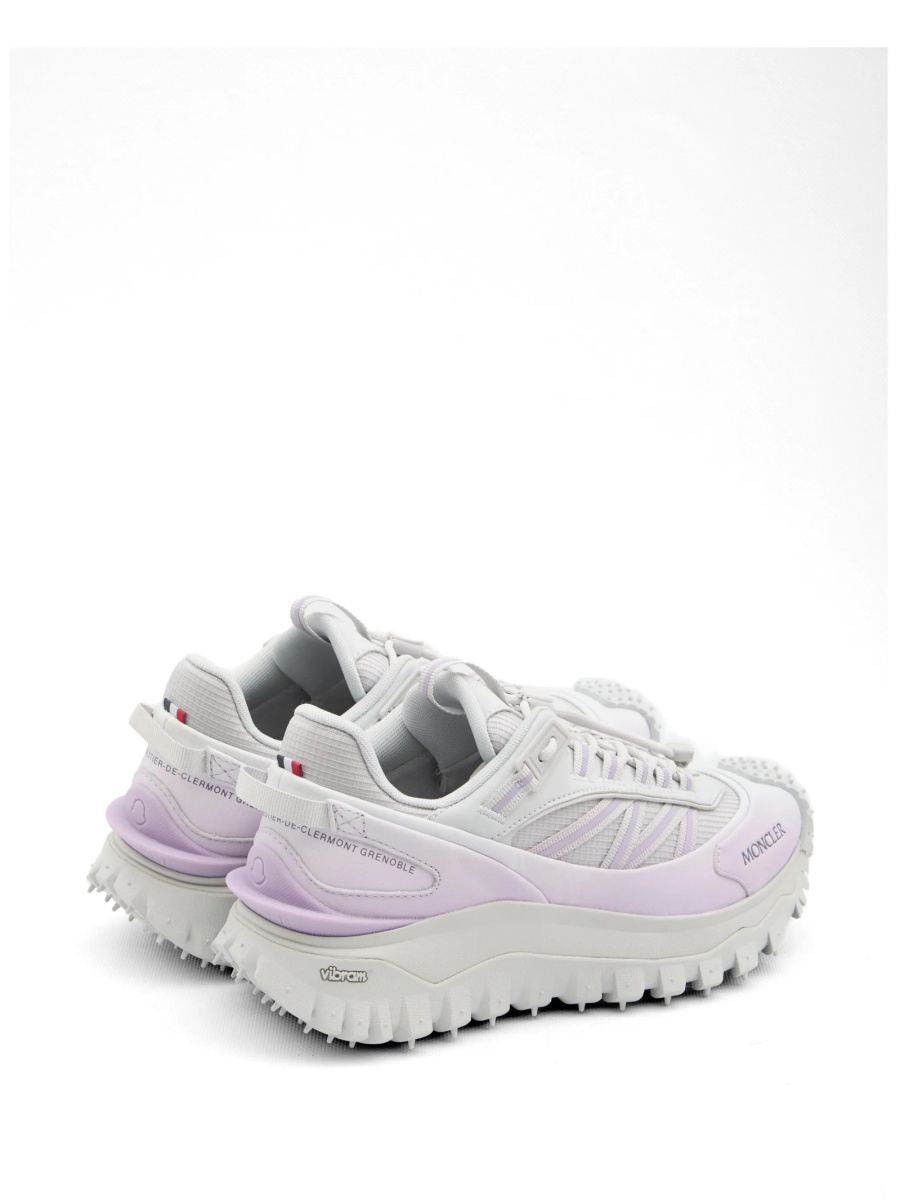 Sneakers Moncler gri din piele si material textil - Img 3