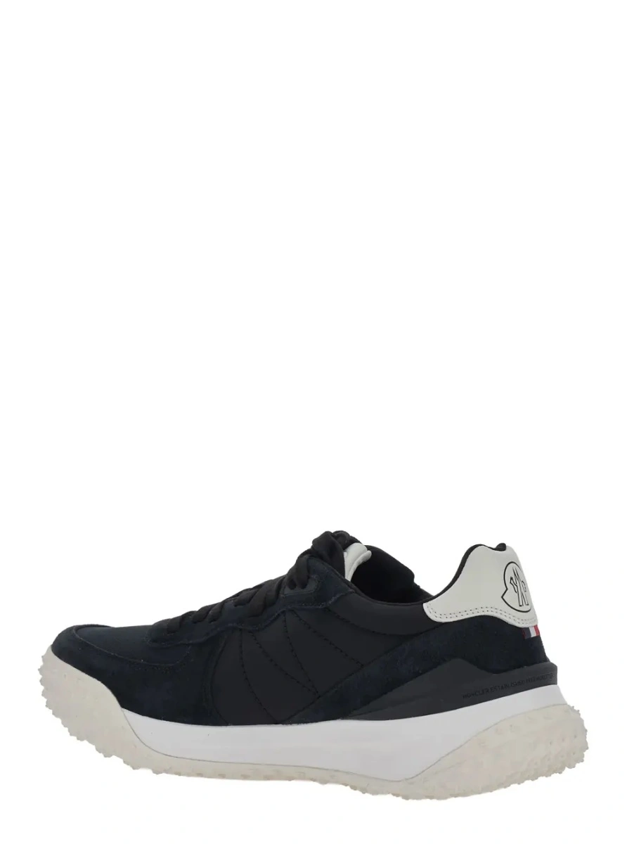 Sneakers Moncler negri din piele si material textil - Img 3