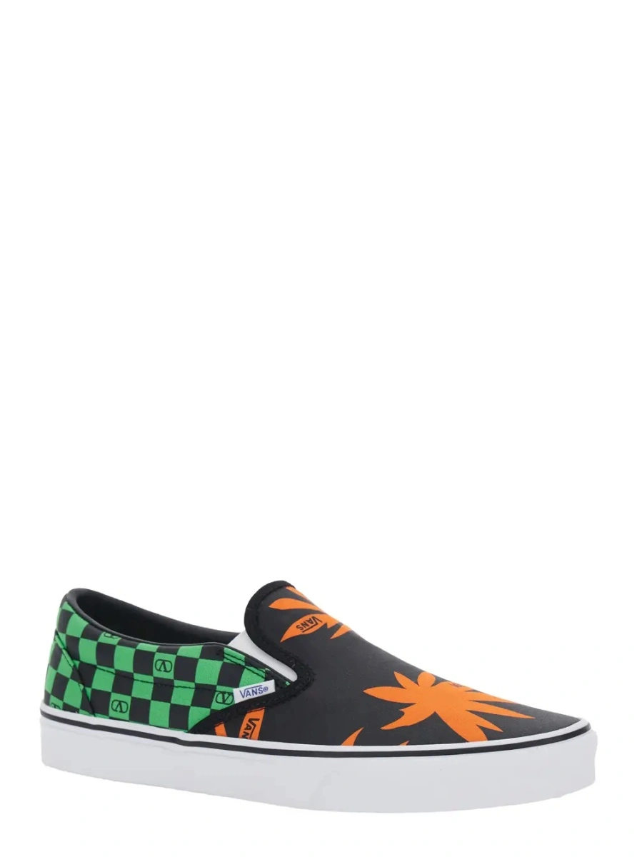 Sneakers Multicolor Low Top Sneaker with Check Motif with VLogo Print and Palm Print and logo lettering in Cotton Man - Img 2