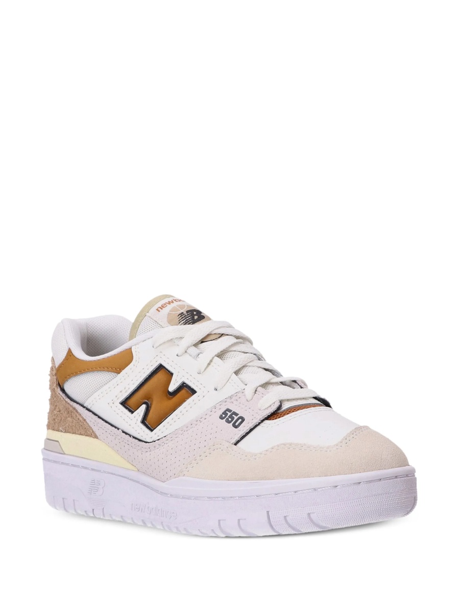 Sneakers New Balance 550 neutri din piele intoarsa si piele - Img 2