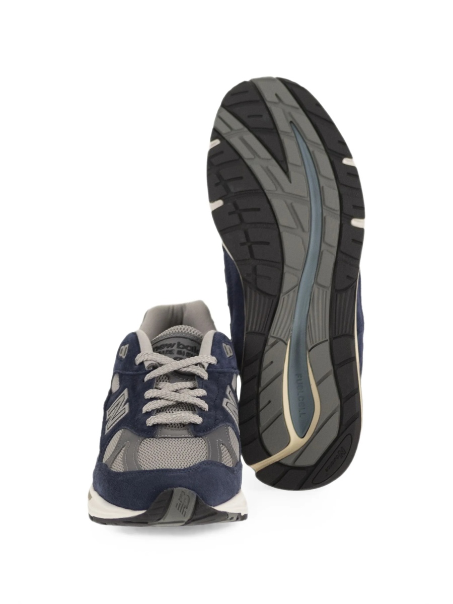 Sneakers New Balance albastri din piele eco si piele intoarsa - Img 4