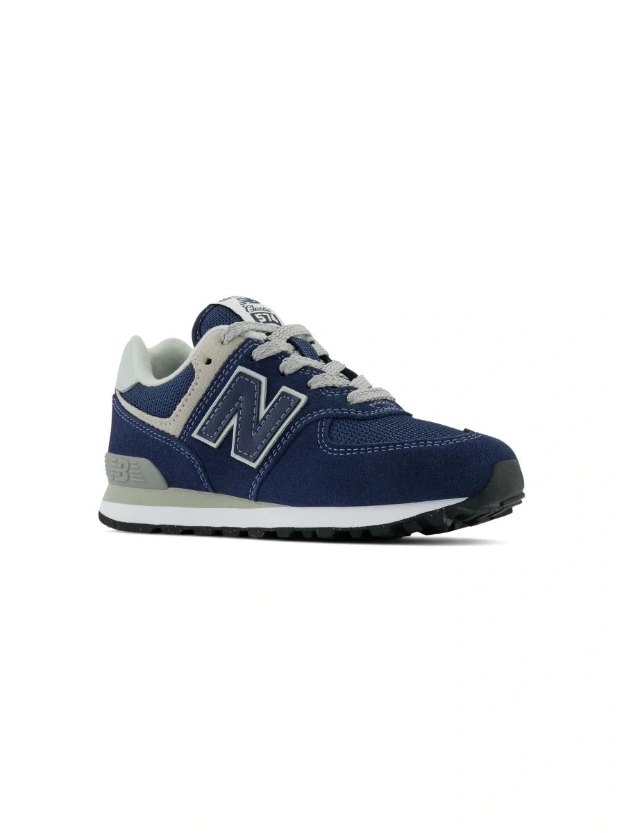 Sneakers New Balance albastri din piele si material textil - Img 5
