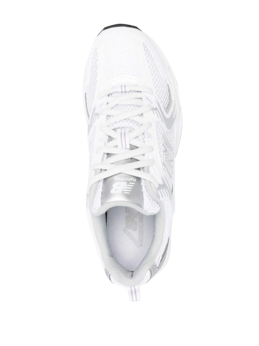 Sneakers New Balance albi din poliamida si material textil - Img 4