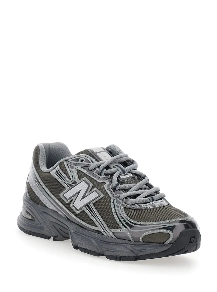 Sneakers New Balance gri din tesatura tehnica - Img 2