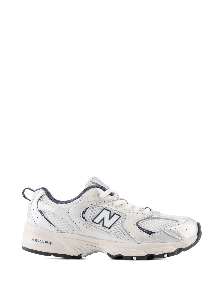 Sneakers New Balance Kids albi din plasa si poliuretan - Img 2