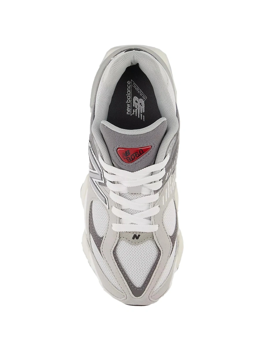 Sneakers New Balance Kids gri din plasa si piele intoarsa - Img 4
