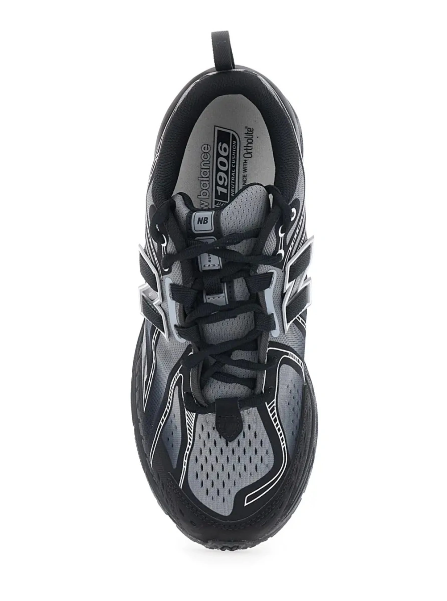 Sneakers New Balance negri din piele si material textil '1906E' - Img 4