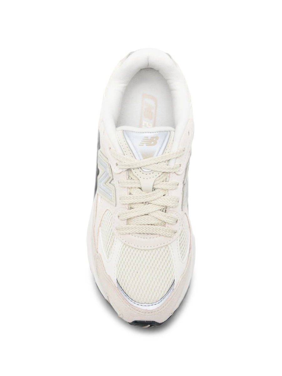 Sneakers New Balance neutri din material textil si piele intoarsa - Img 4