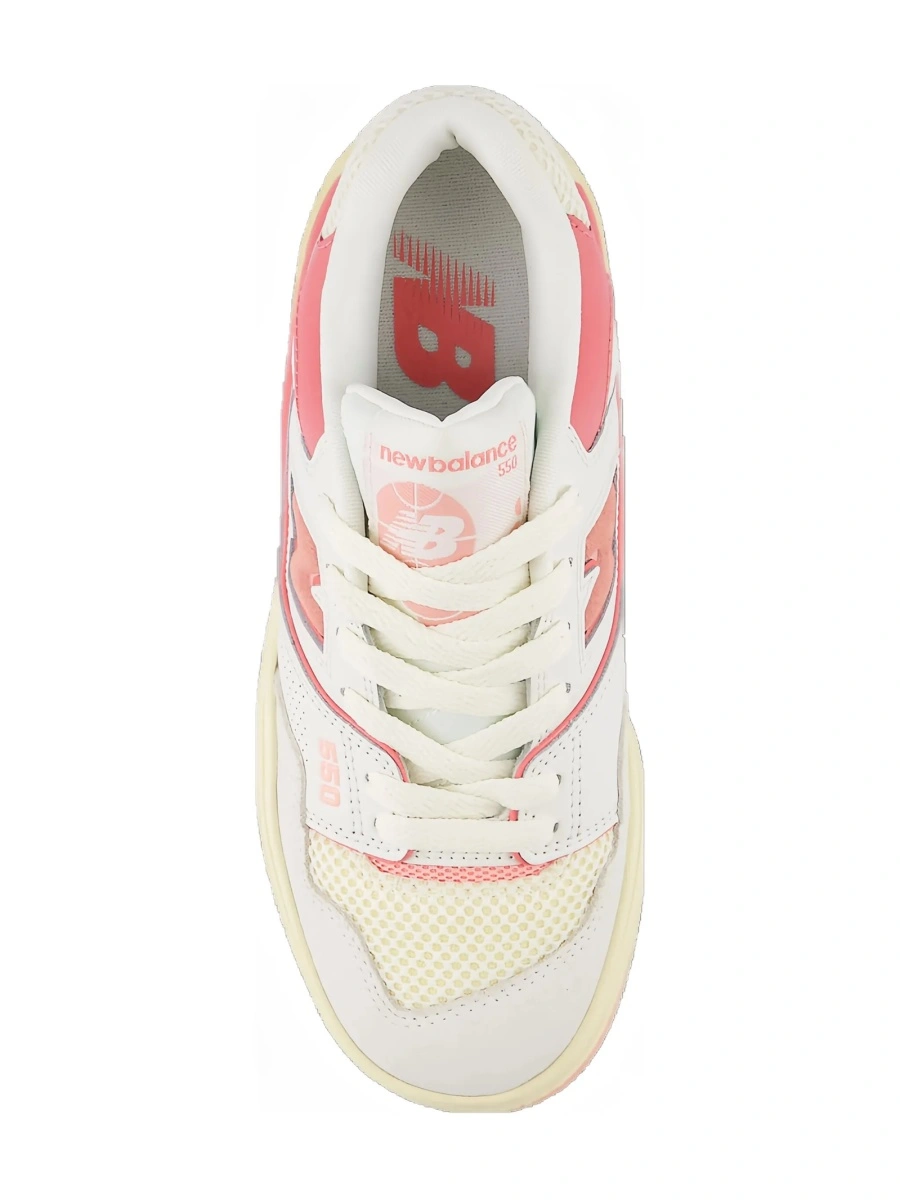 Sneakers New Balance neutri din piele si piele intoarsa - Img 4
