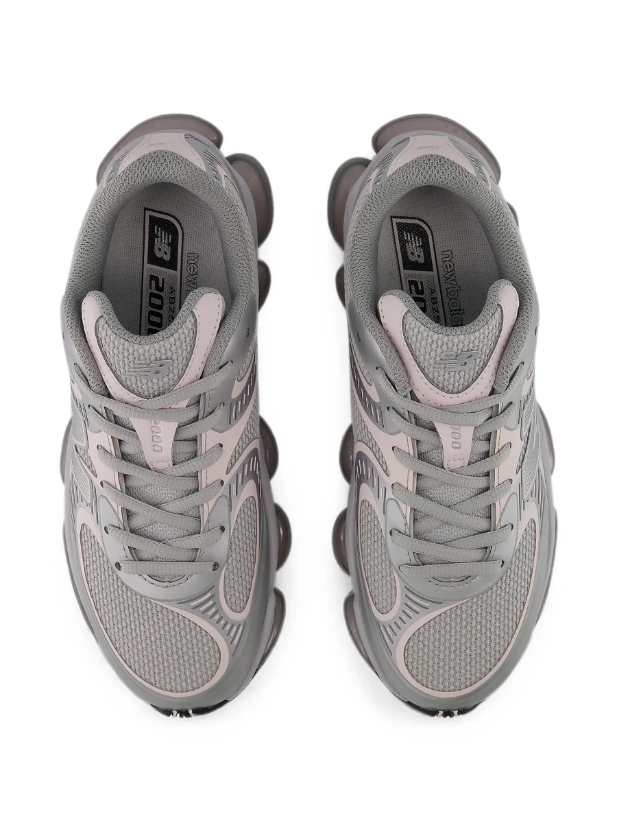 Sneakers New Balance roz din piele si material textil - Img 6