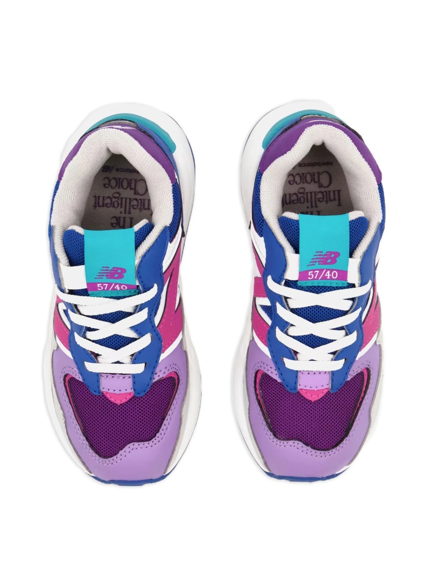 Sneakers New Balance violet din piele eco - Img 2