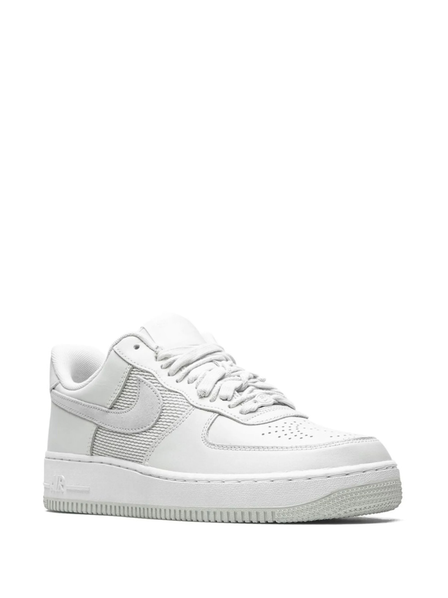 Sneakers Nike air force 1 albi din material textil si piele intoarsa - Img 2