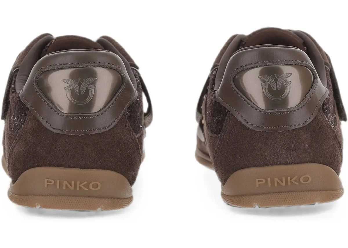 Sneakers Pinko maro din piele intoarsa - Img 6