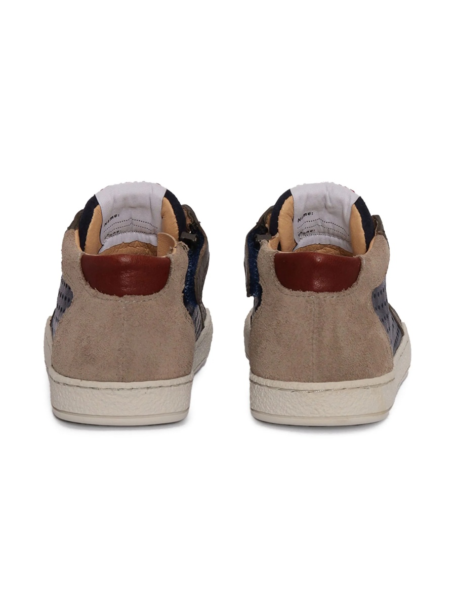 Sneakers POM D'API maro din piele intoarsa si piele - Img 3