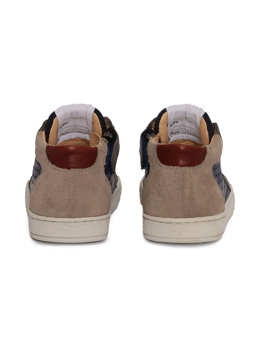 Sneakers POM D'API maro din piele intoarsa si piele - Img 3