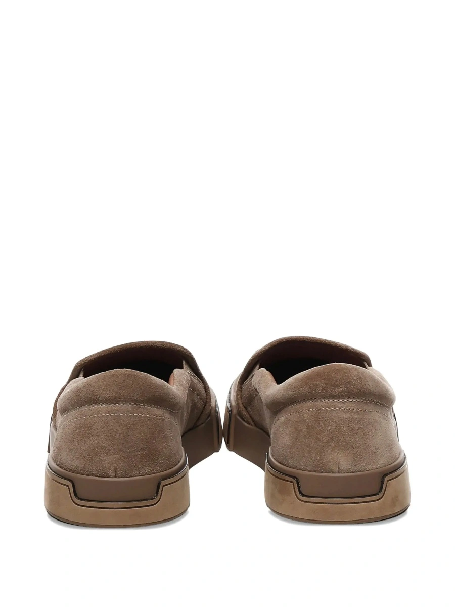 Sneakers 'Portofino' Brown Sneakers with Logo Lettering on the Sole in Suede Man - Img 6