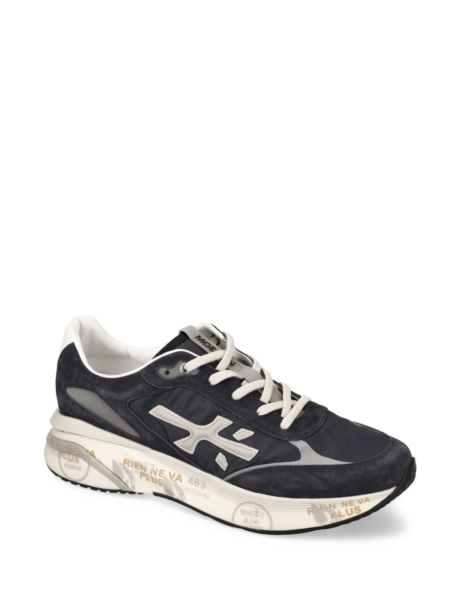 Sneakers Premiata albastri din poliamida si piele - Img 2