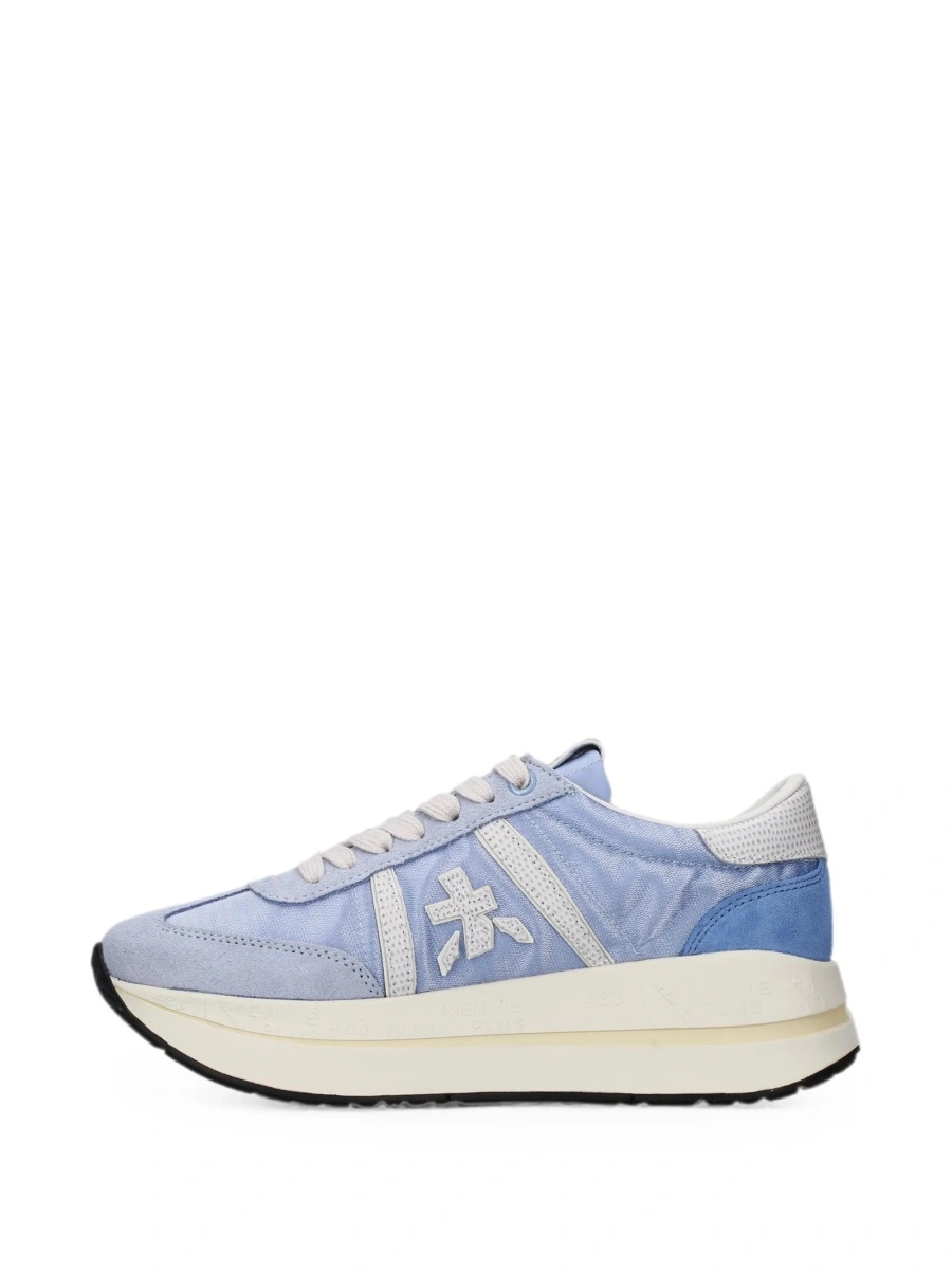 Sneakers Premiata albastri din poliuretan si piele - Img 5