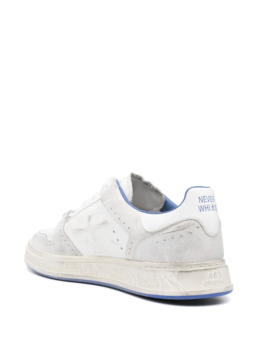 Sneakers Premiata albi din piele - Img 3