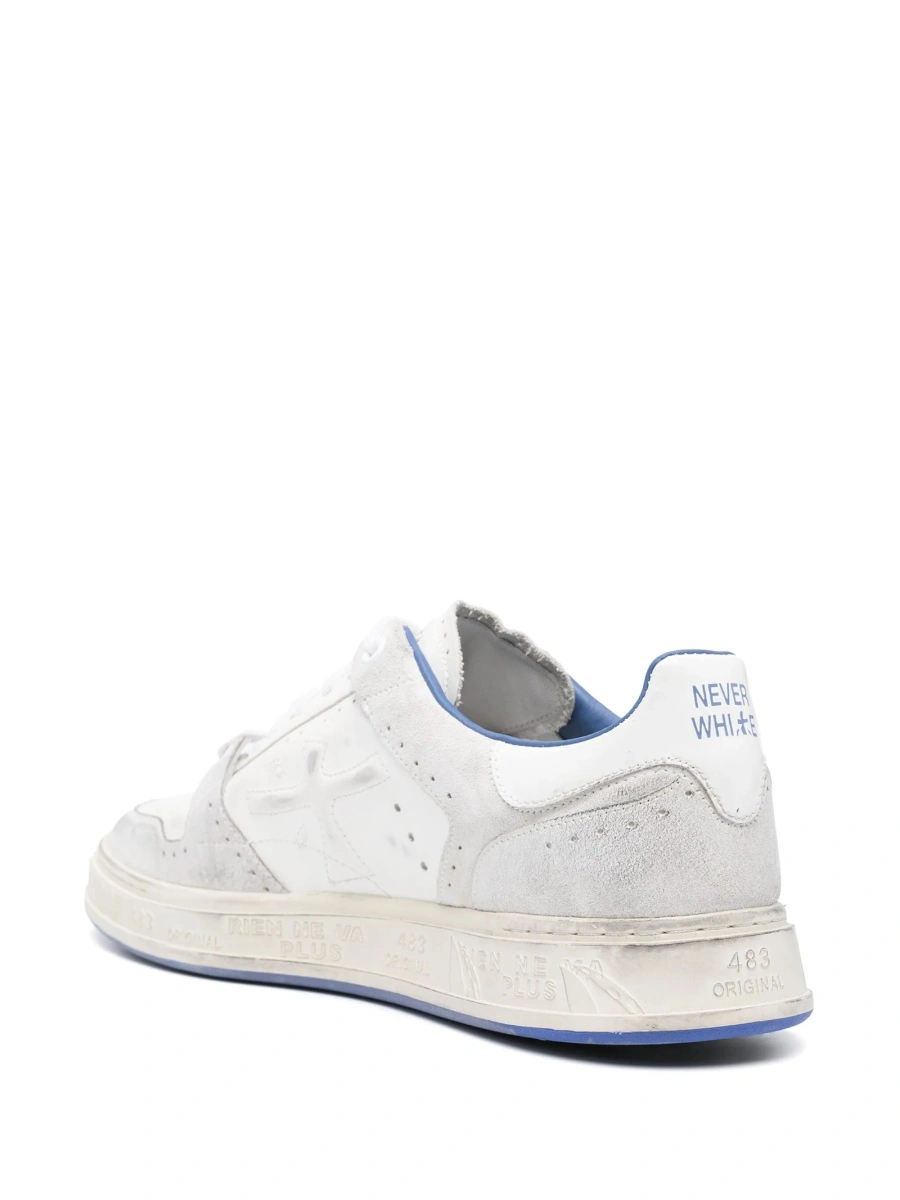 Sneakers Premiata albi din piele - Img 3