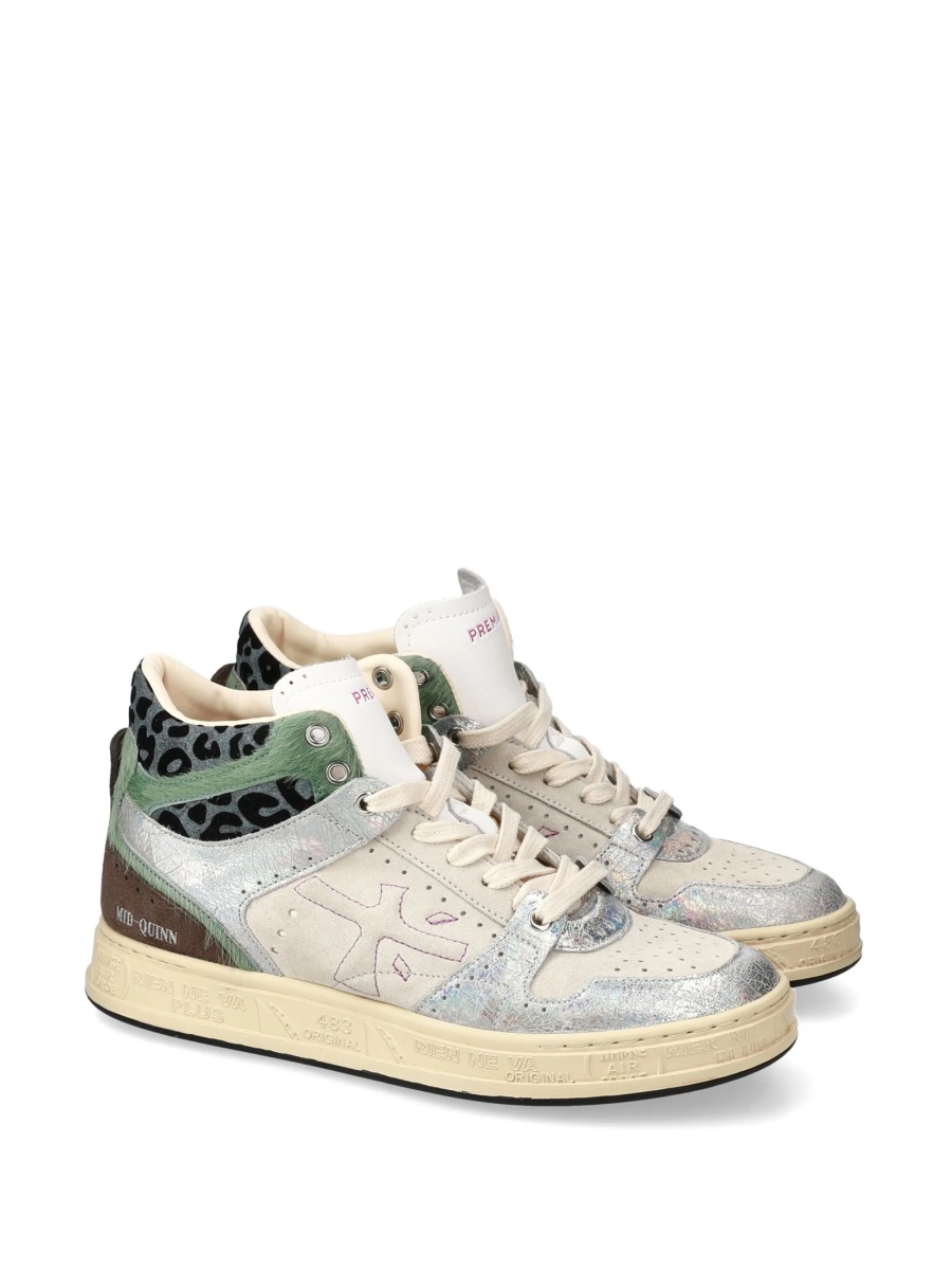 Sneakers Premiata gri din acrilic si piele - Img 4
