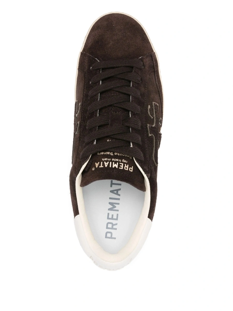 Sneakers Premiata maro din piele si poliuretan - Img 4