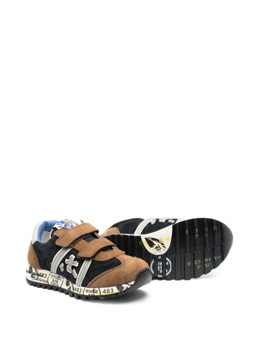 Sneakers Premiata maro din piele si polyester - Img 2