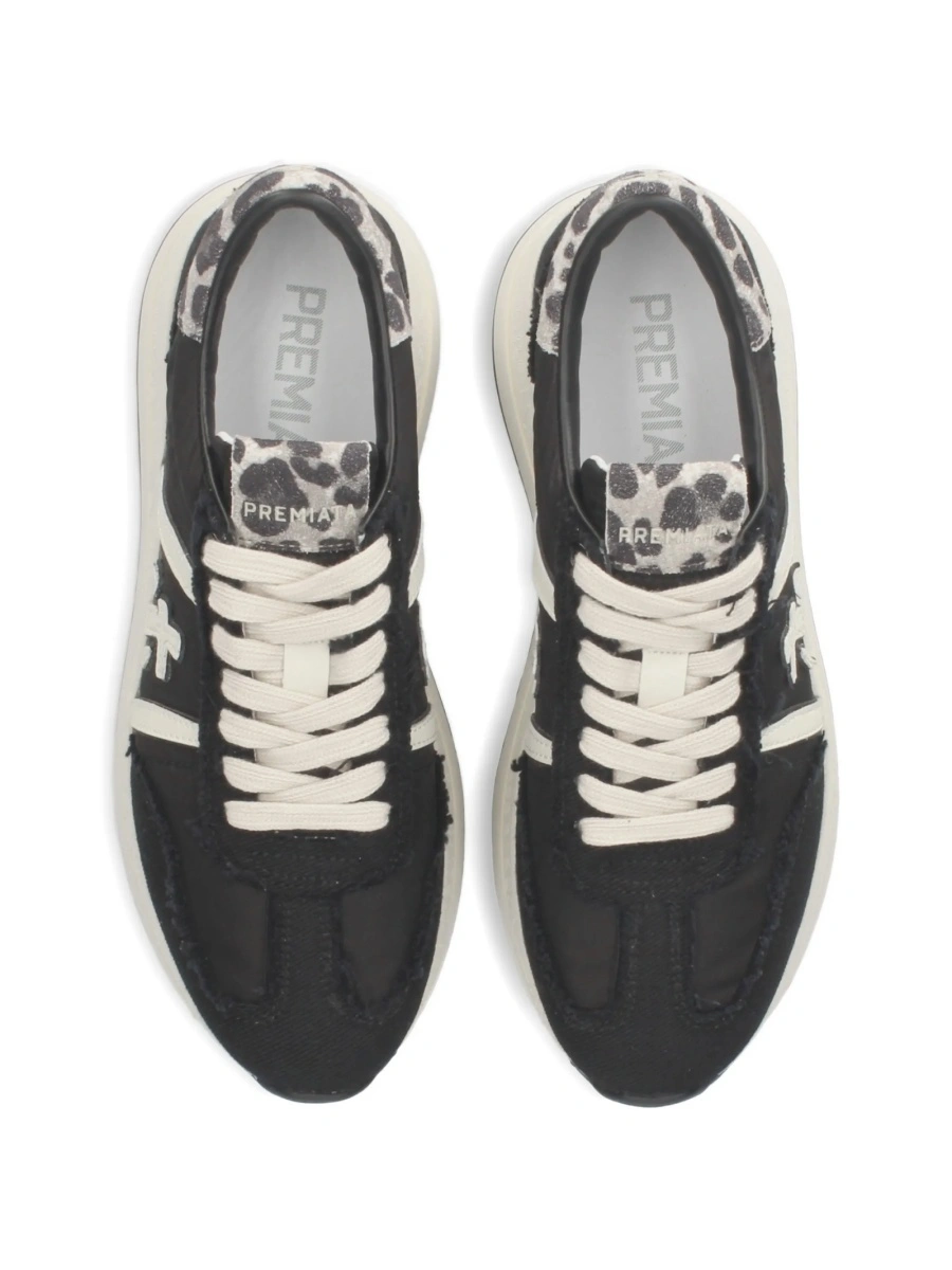 Sneakers Premiata negri din poliamida - Img 4