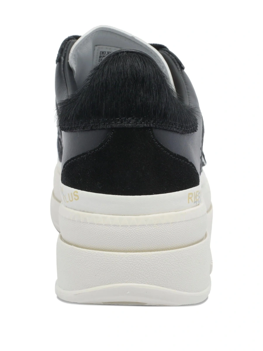 Sneakers Premiata negri din poliuretan si piele - Img 4