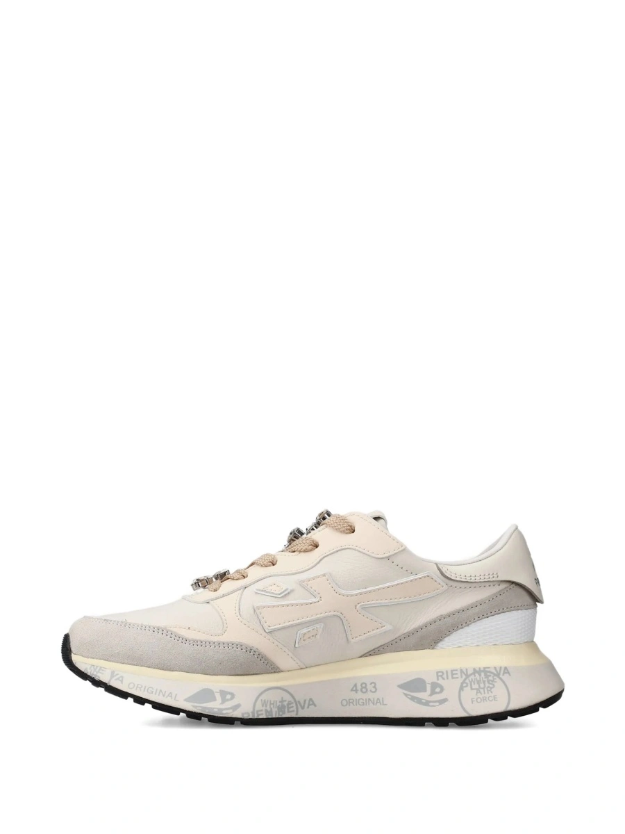 Sneakers Premiata neutri din piele - Img 3