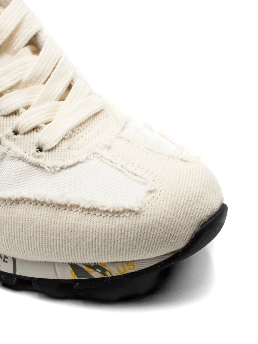 Sneakers Premiata neutri din poliuretan si bumbac - Img 4