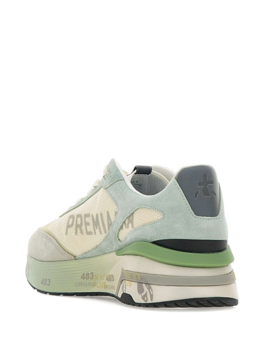 Sneakers Premiata verzi din poliamida si elastan - Img 3