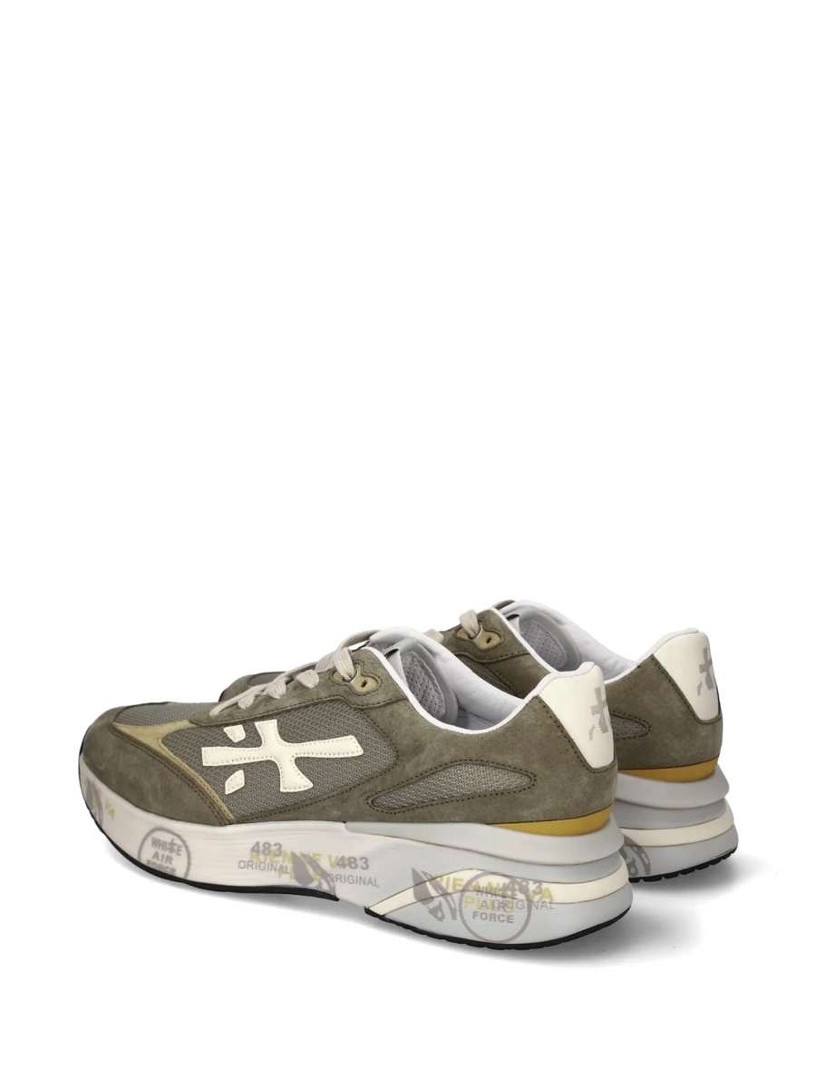 Sneakers Premiata verzi din poliuretan si piele - Img 3