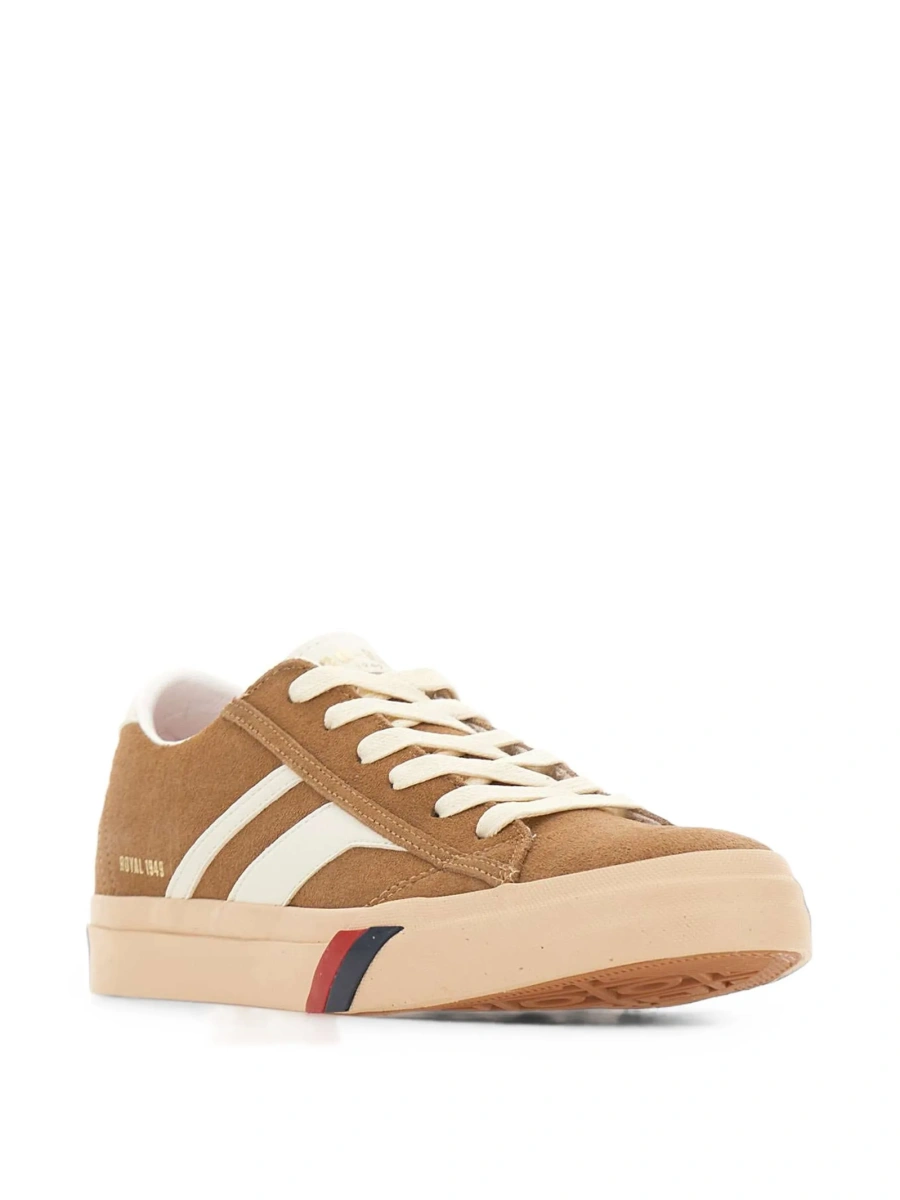 Sneakers Pro-Keds maro din piele intoarsa si piele - Img 2