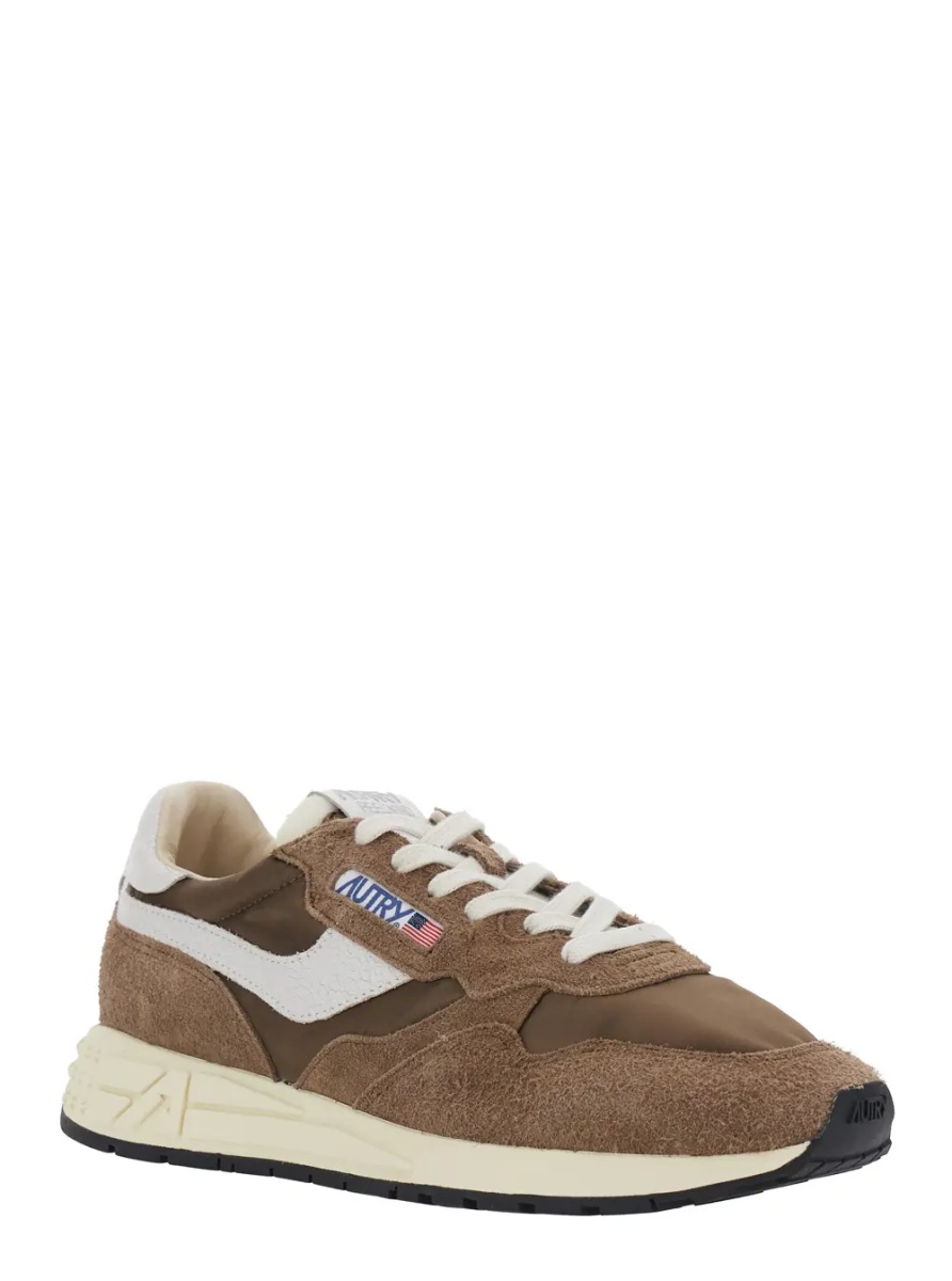 Sneakers 'Reelwind' Brown Sneakers with logo patch on the tongue in suede for men - Img 2