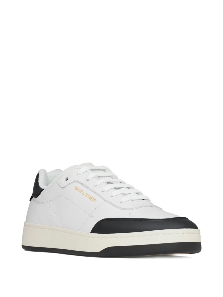 Sneakers Saint Laurent albi din piele - Img 2