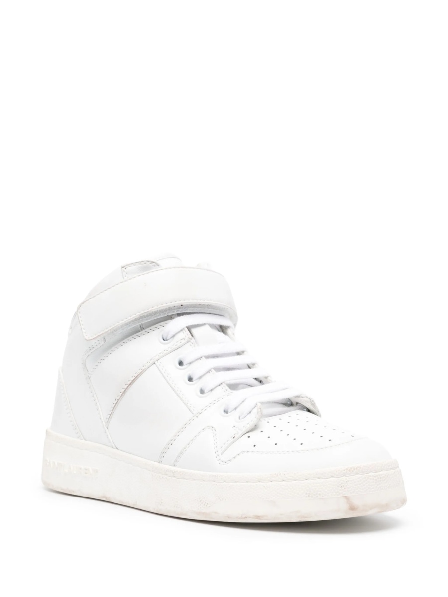 Sneakers Saint Laurent albi din piele - Img 2