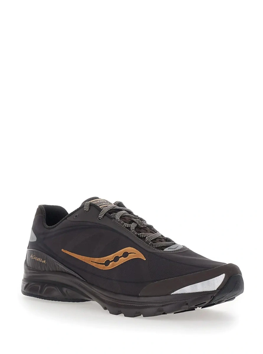 Sneakers Saucony maro din textil - Img 2