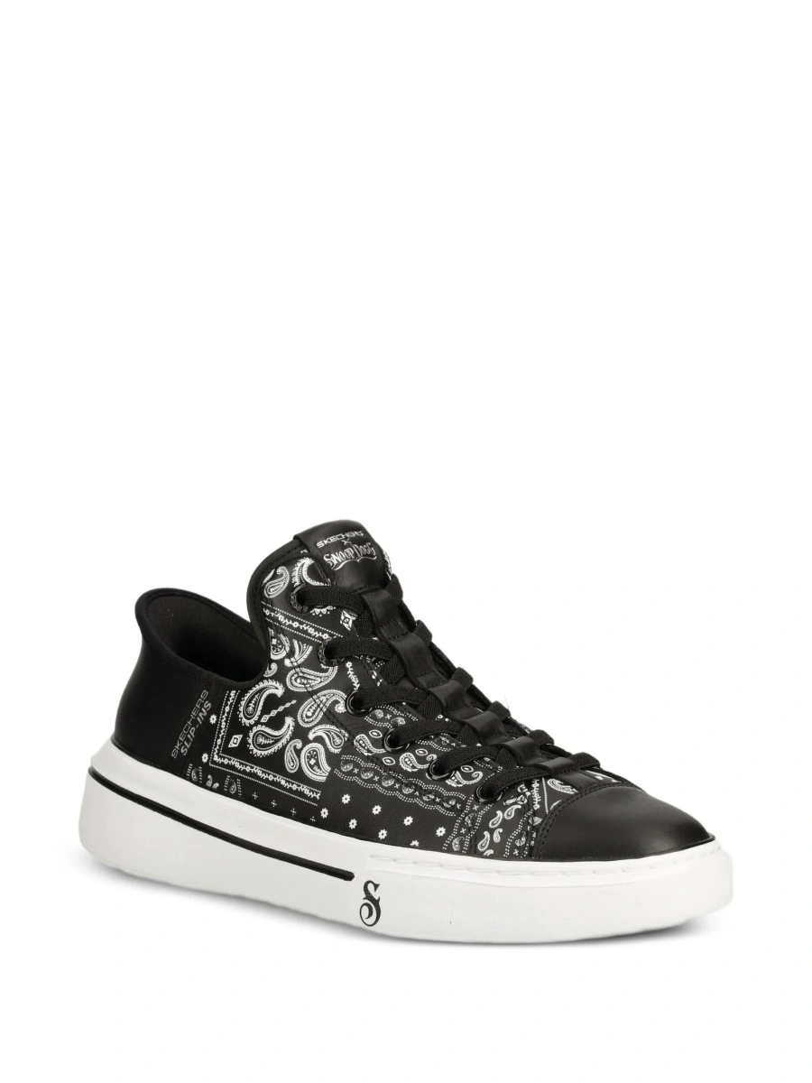 Sneakers SKECHERS negri din piele - Img 2