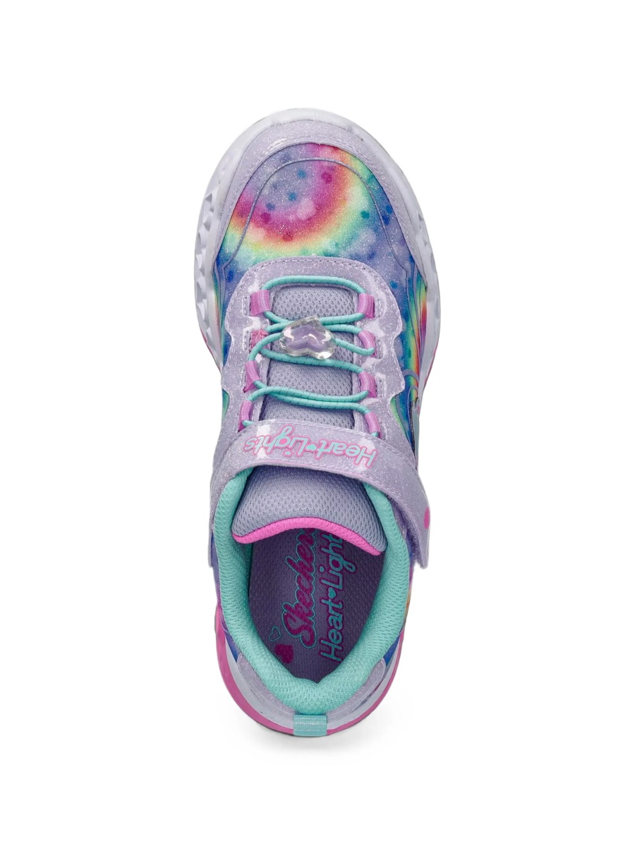 Sneakers SKECHERS violet din material textil si sclipici - Img 4