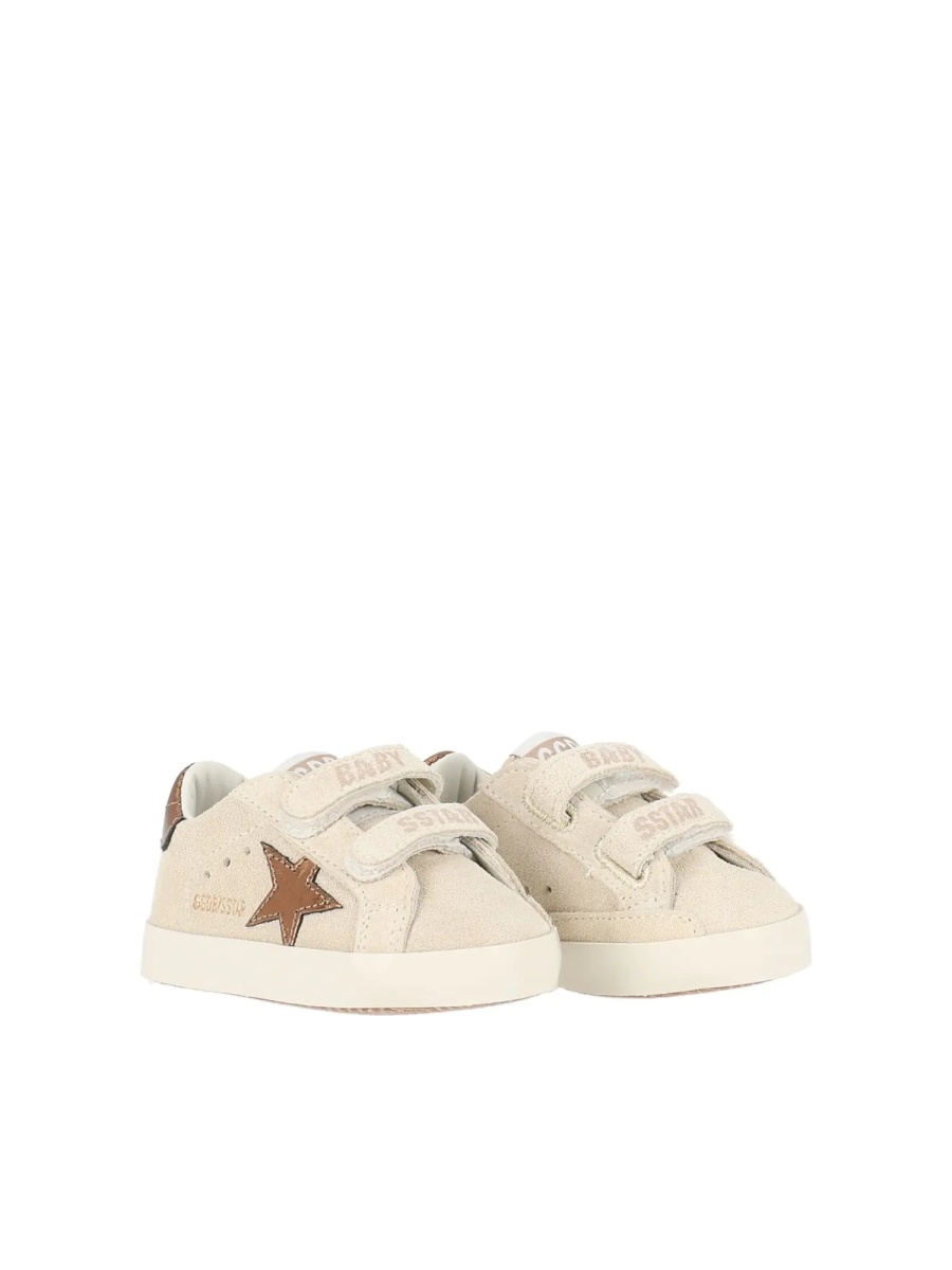 Sneakers SNEAKERS BABY SCHOOL SUEDE UPPER TOE AND STRAP LAMINATED STAR AND HEEL BEIGE/BROWN - Img 2